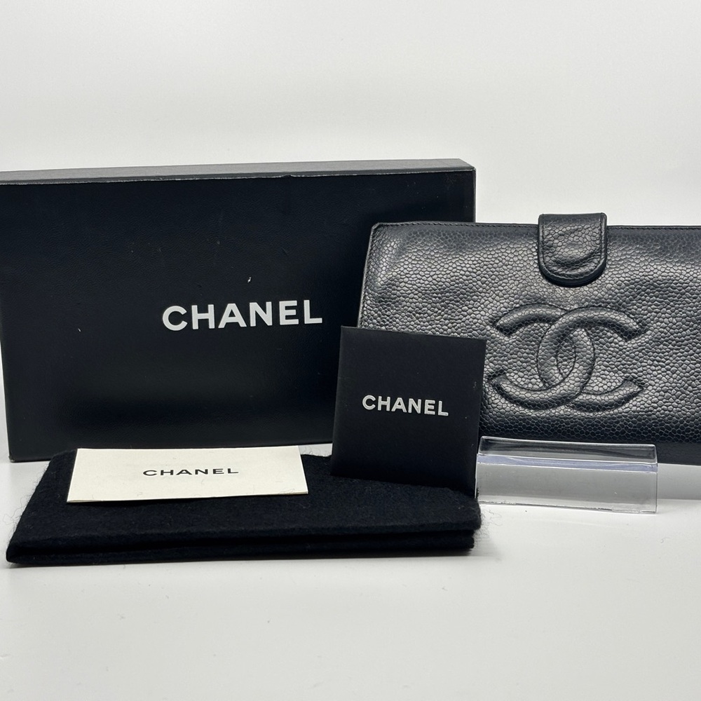 2003 Chanel Caviar Leather Long Wallet